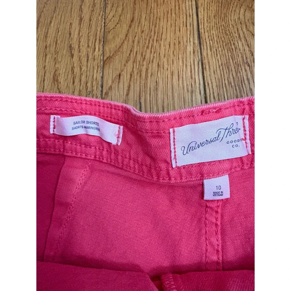 Universal Thread High Rise Sailor Shorts Coral Pink Comfort Stretch Size 10 NWT
